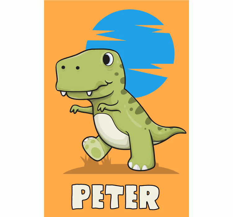 Personalized Dinosaur dinosaur roller blind - TenStickers