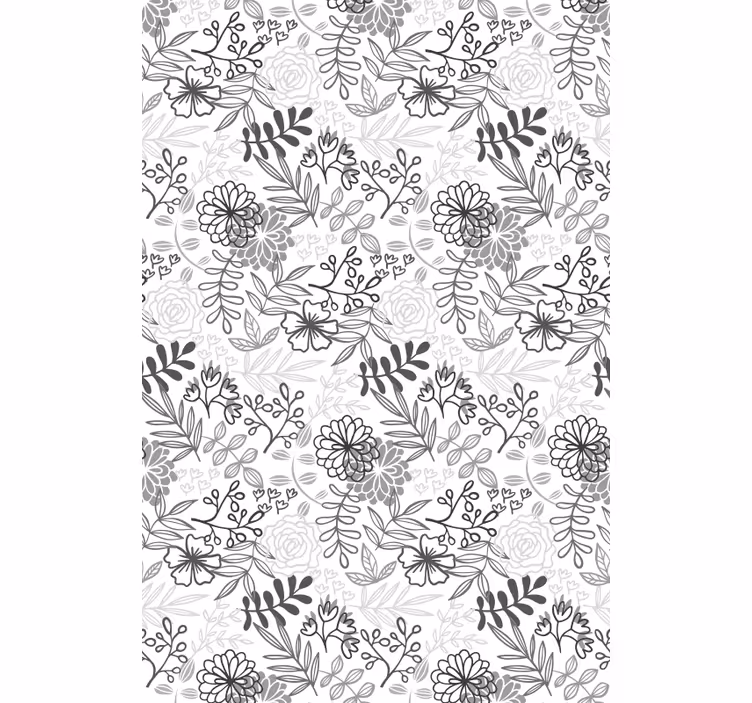 Grey Flower kitchen blind - TenStickers