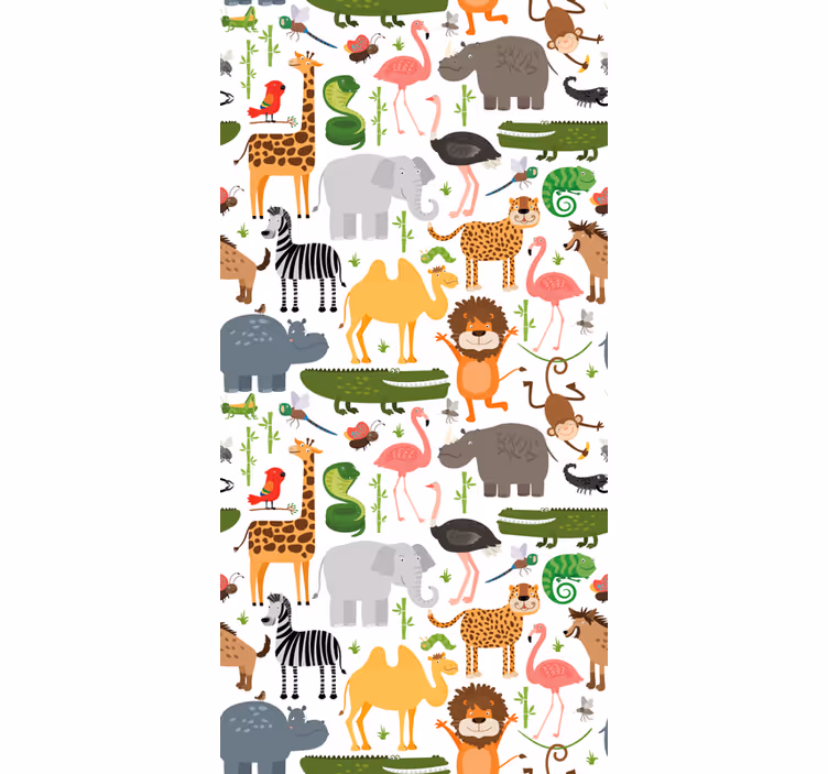 Safari Animal Friends animal roller blind - TenStickers