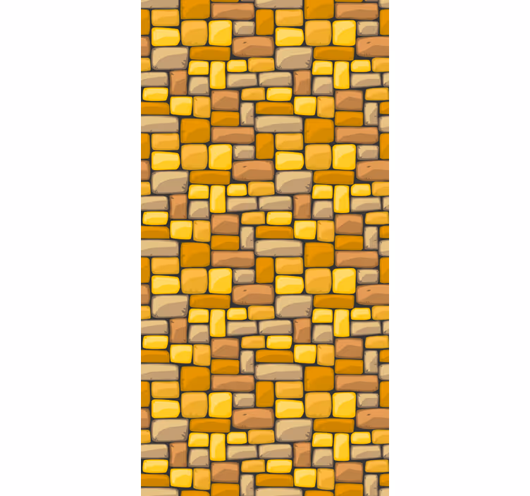 Rectangular Yellow Mosaic texture and pattern roller blind - TenStickers
