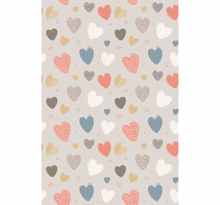 Heart Patterns romantic roller blind - TenStickers