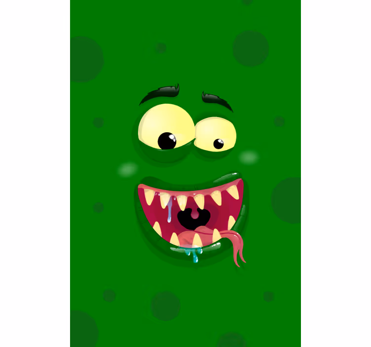 Green Monster fun roller blind - TenStickers