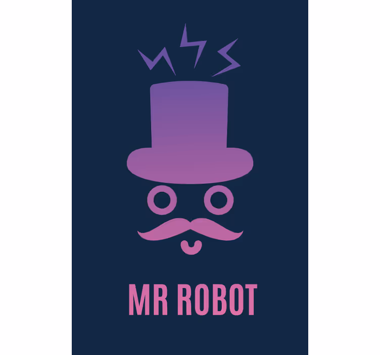 Gentleman Robot geek roller blind - TenStickers