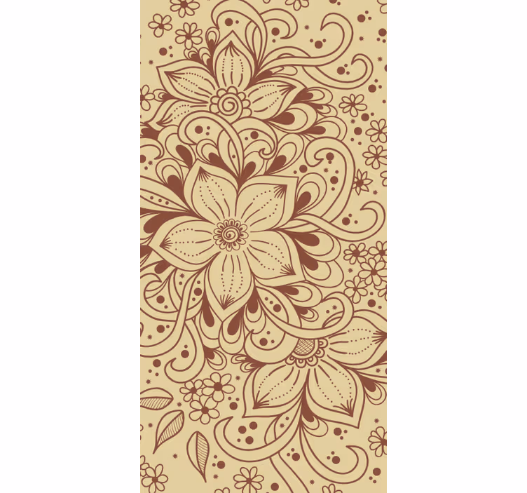 Floral Paisley Pattern rustic roller blind - TenStickers