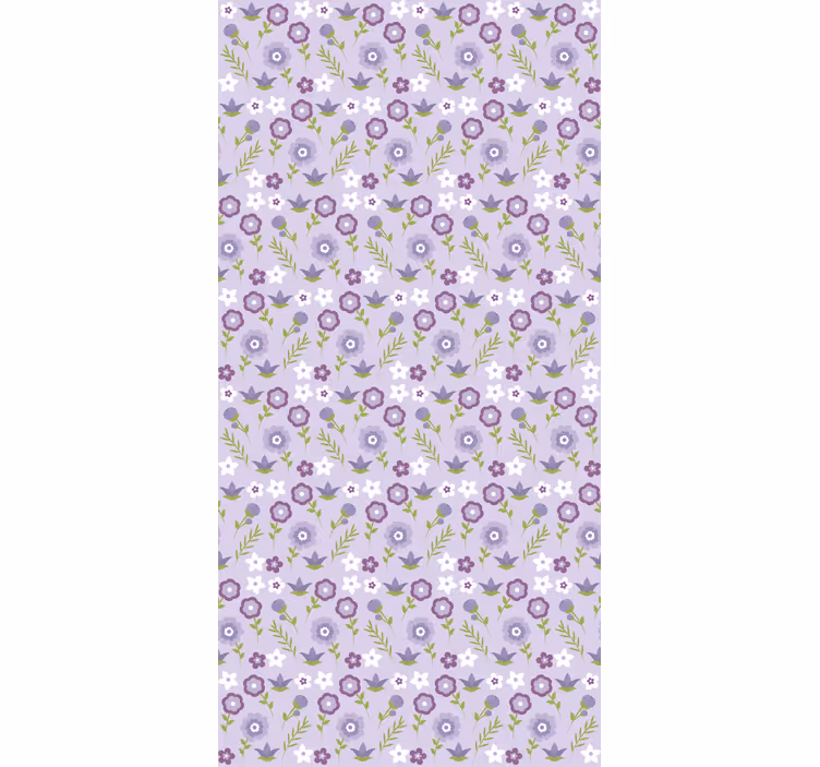 Purple flowers Living room blind - TenStickers