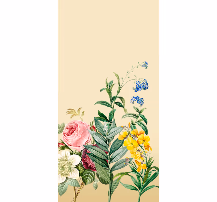 Lush Floral Arrangement flowers and plants roller blind - TenStickers