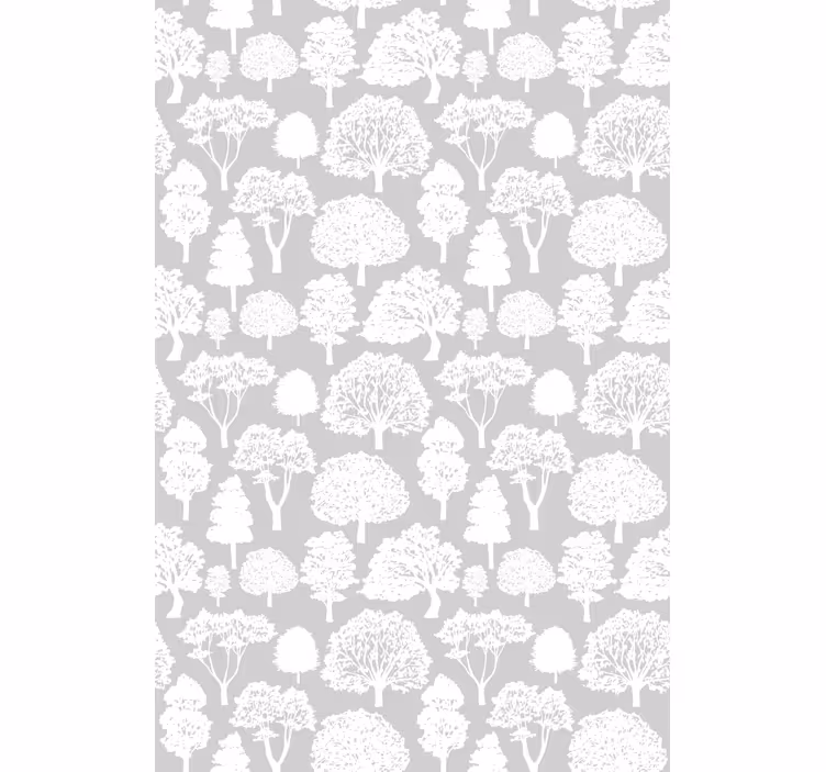White and grey trees Tree blind - TenStickers