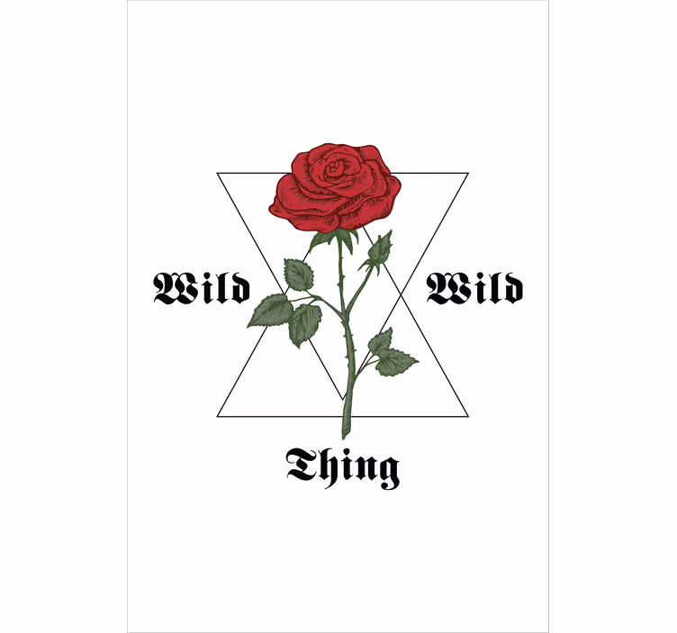 Rose Motif Emblem flower roller blind - TenStickers