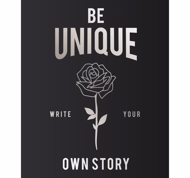 Be Unique Rose text roller blind - TenStickers