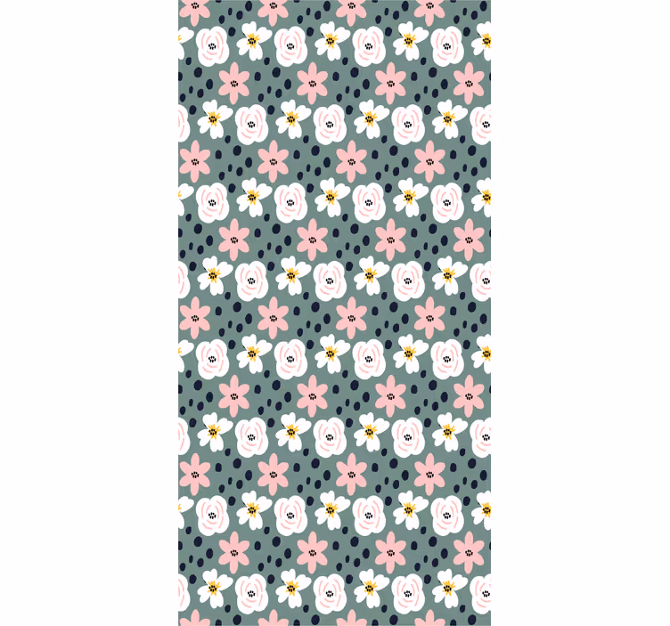 Blooming Floral Design flowers and plants roller blind - TenStickers