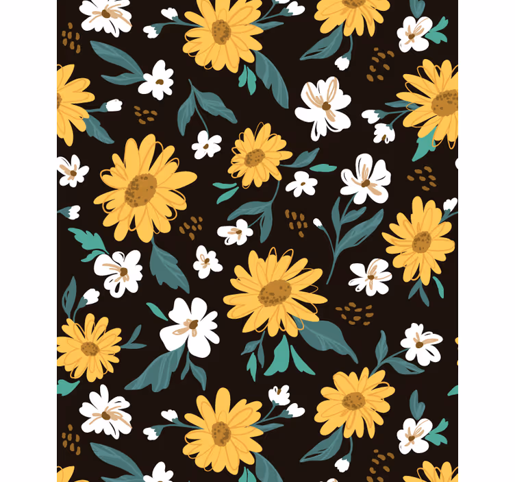 Sunflowers and daisy flowers Flower blind - TenStickers