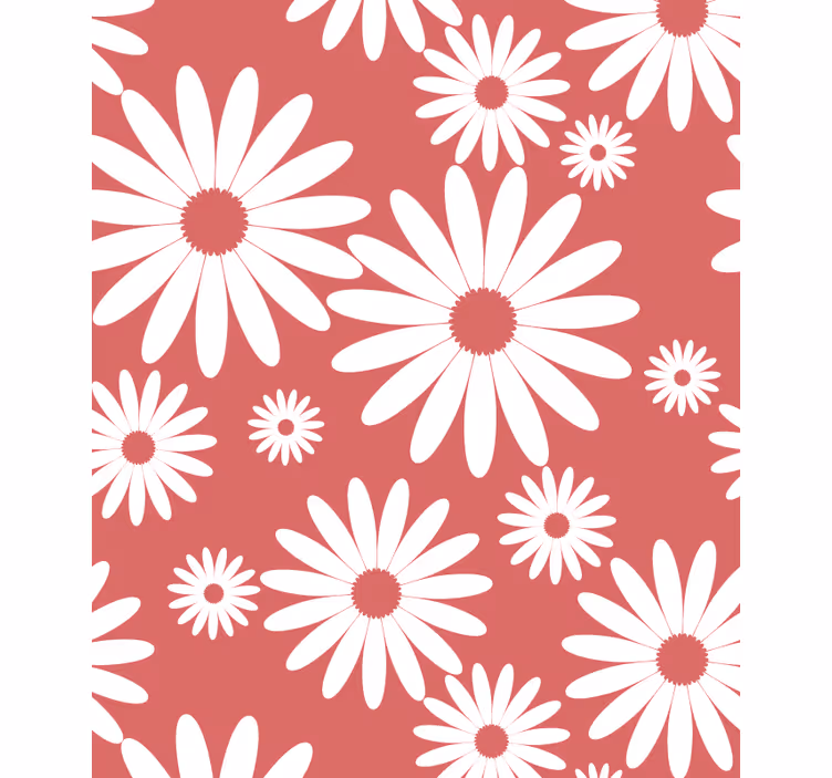 Red daisy flowers Flower blind - TenStickers