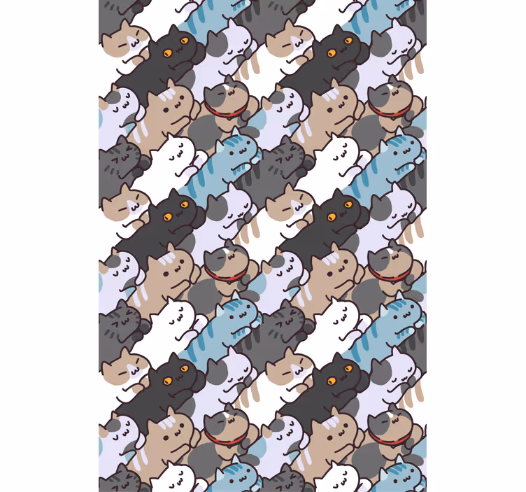 Cute cats sleeping pattern Childrens blind - TenStickers