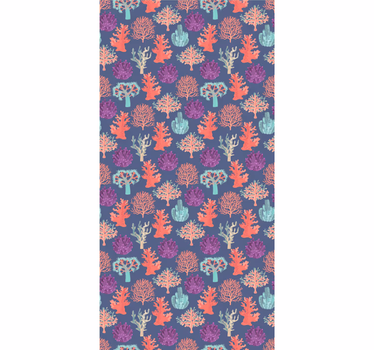 Colorful coral pattern Living room blind - TenStickers