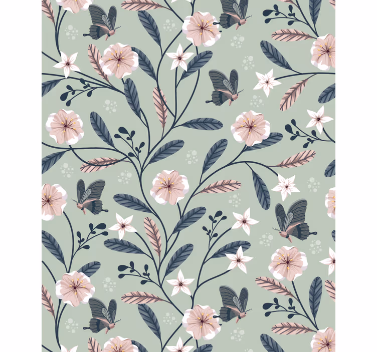 Butterfly flying on branch Blind painting - TenStickers