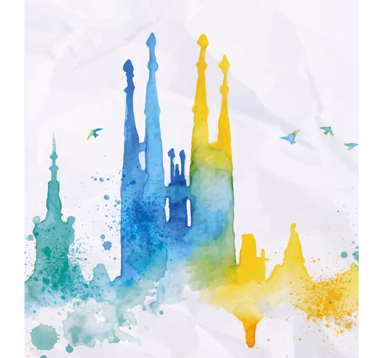Sacred family watercolour Blind painting - TenStickers