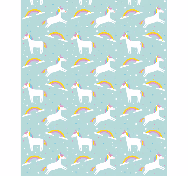 Mythical unicorns and rainbows children room roller blind - TenStickers