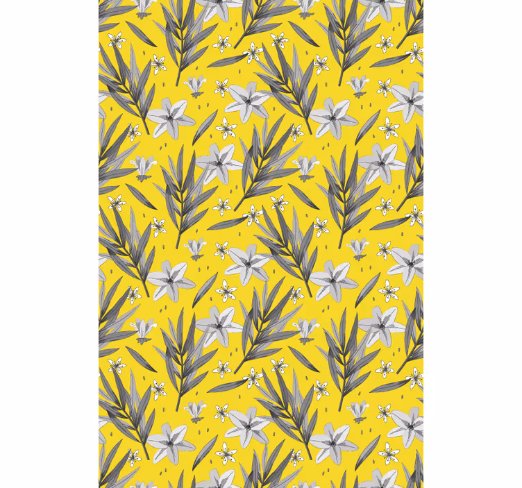 Floral Botanical Motif flowers and plants roller blind - TenStickers