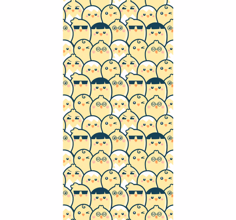 Emoji yellow chicks Various animal blind - TenStickers
