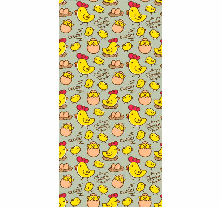 Charming Chickens Pattern animal roller blind - TenStickers