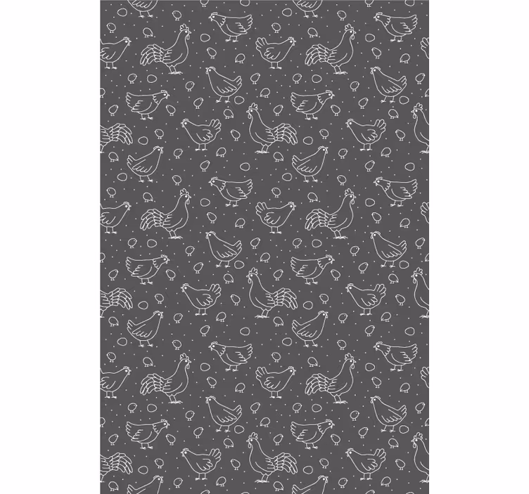 Chalkboard rooster pattern Various animal blind - TenStickers