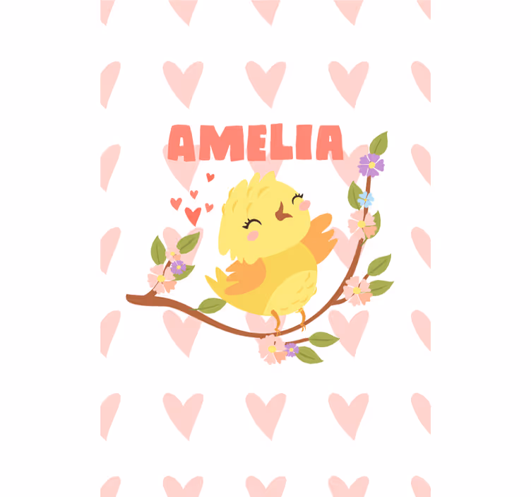 Cute Bird Design customise roller blind - TenStickers