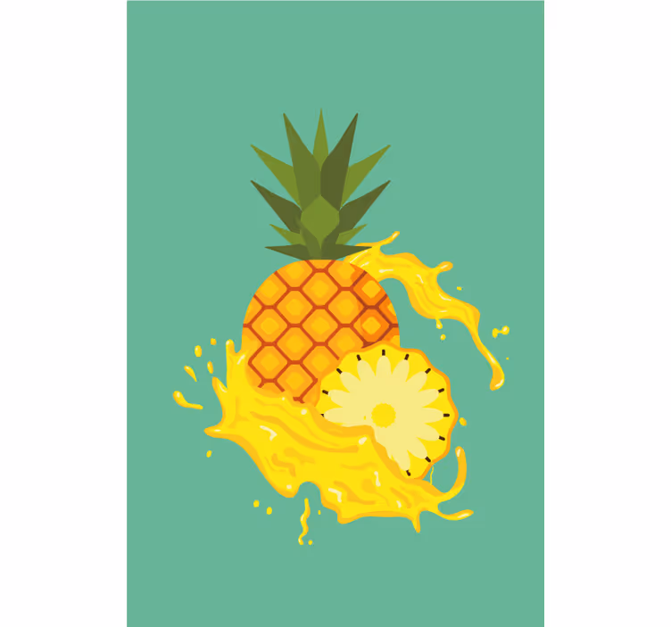Pineapple Splash fruit and vegetable roller blind - TenStickers