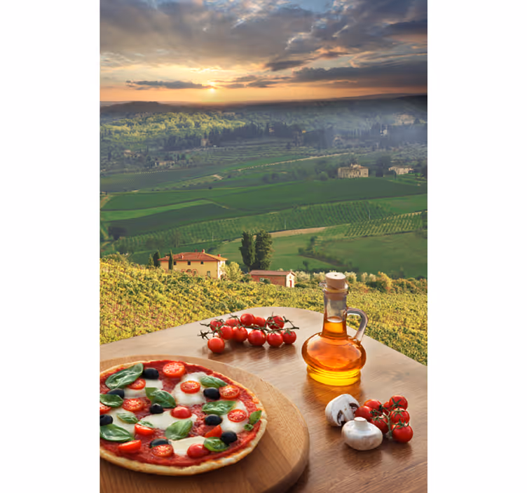 Italian Culinary Landscape fruit and vegetable roller blind - TenStickers