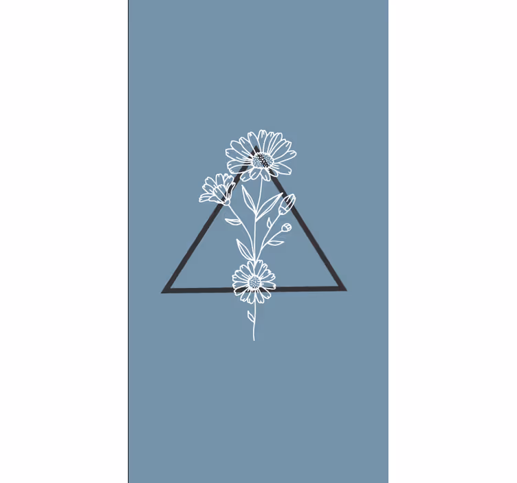 Light blue and triangle Flower blind - TenStickers