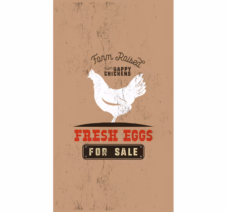 Fresh eggs for sale children room roller blind - TenStickers