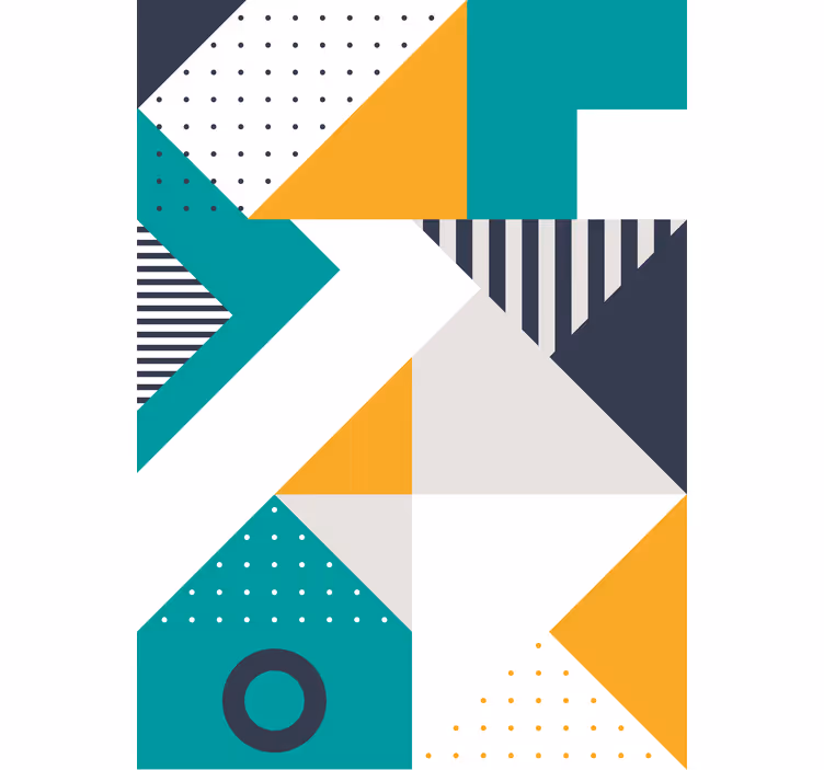 Triangles geometric art Blind painting - TenStickers