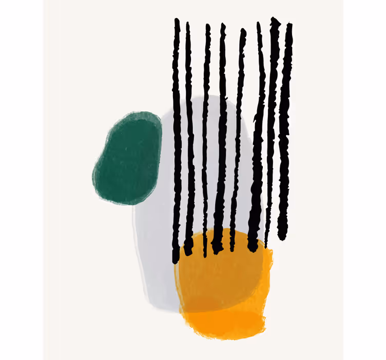 ABSTRACT SHAPES WITH LINES modern roller blind - TenStickers
