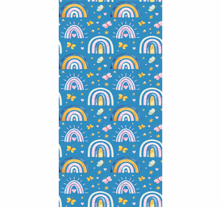 Rainbow butterflies design children room roller blind - TenStickers
