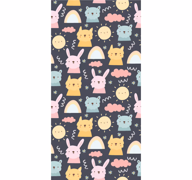 PLAYFUL ANIMALS PATTERN fun roller blind - TenStickers