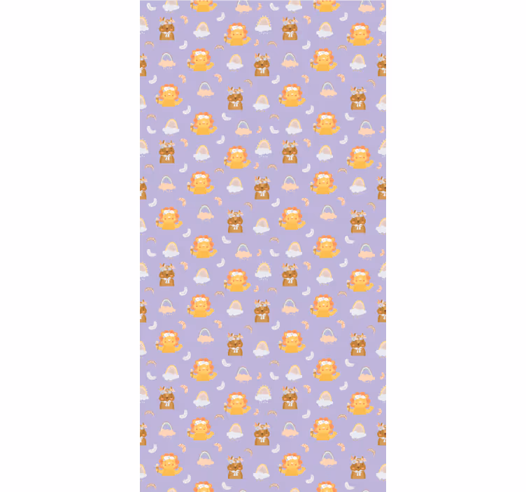 Baby animals and rainbows children room roller blind - TenStickers
