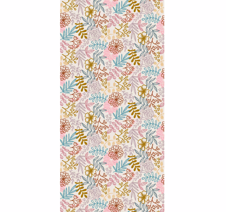 Blossom pattern flowers and plants roller blind - TenStickers