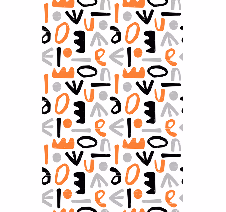 Geometric letters text roller blind - TenStickers