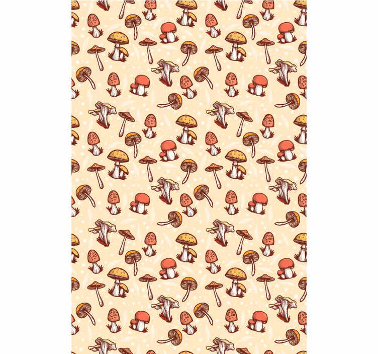 Original cartoon mushrooms Kitchen blind - TenStickers