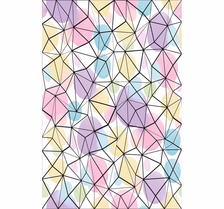 Colorful circles with black lines Nordic blind - TenStickers