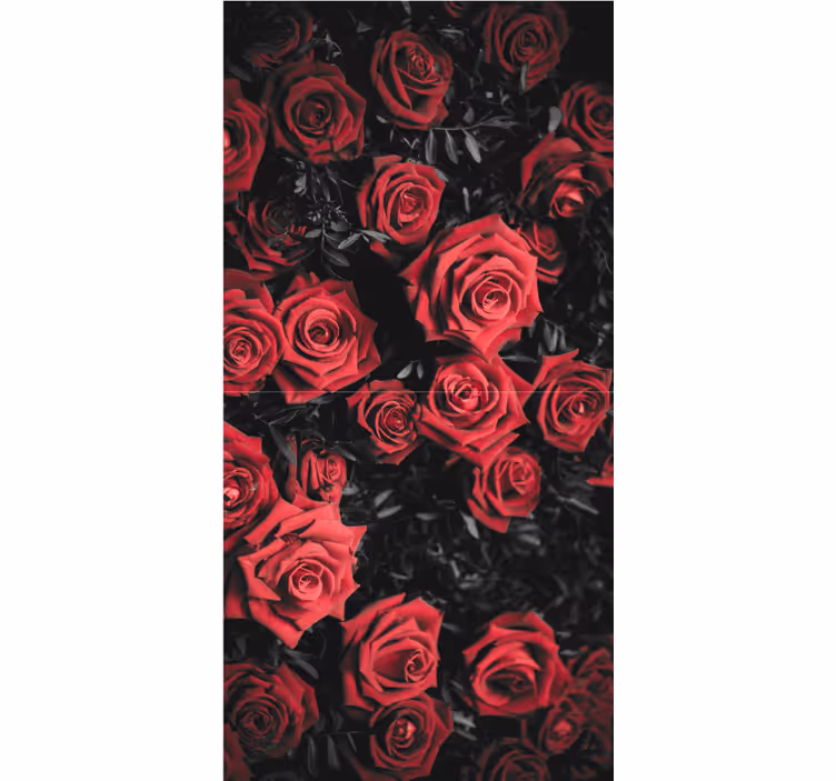 Beautiful Red Roses flower roller blind - TenStickers