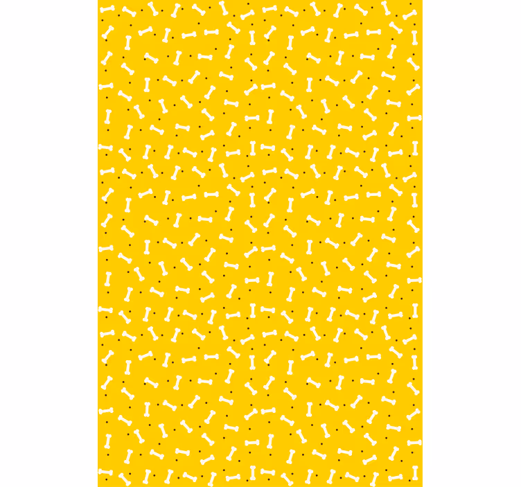 Cute yellow background dog bone Childrens blind - TenStickers
