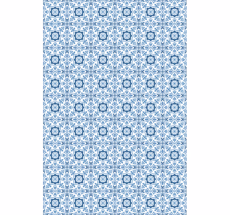Complex blue tiles bathroom roller blind - TenStickers