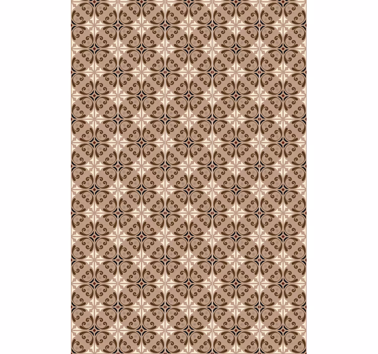 Texture and pattern roller blind in brown geometric - TenStickers