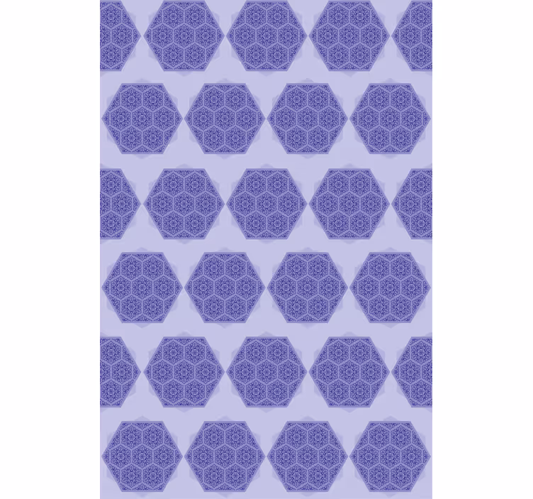 Intricate purple hexagons texture and pattern roller blind - TenStickers