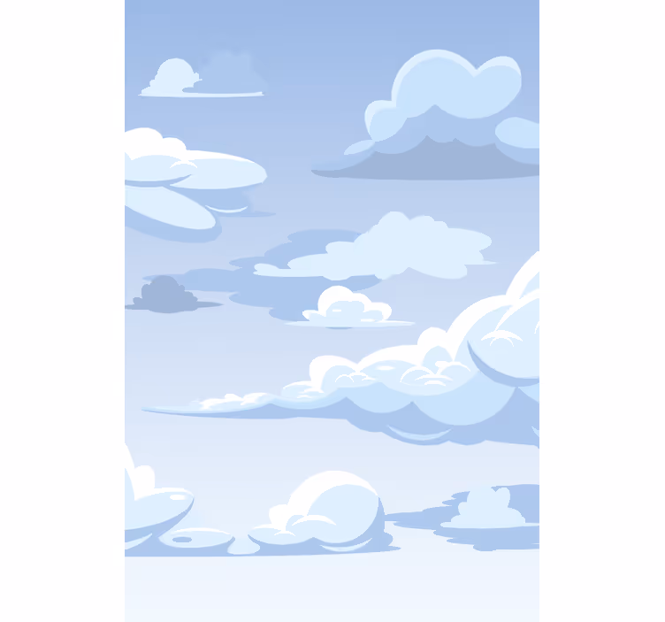 Cartoon style sky drawing Cloud blind - TenStickers