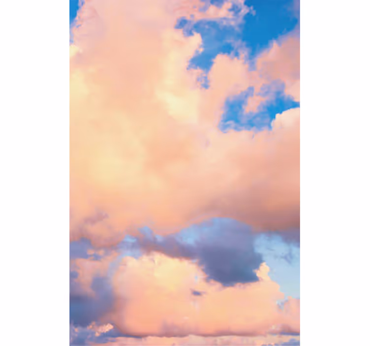 Light blue and pink sky Cloud blind - TenStickers