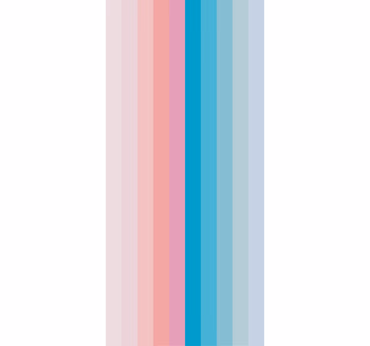 STRIPED PINK AND BLUE coloured roller blind - TenStickers