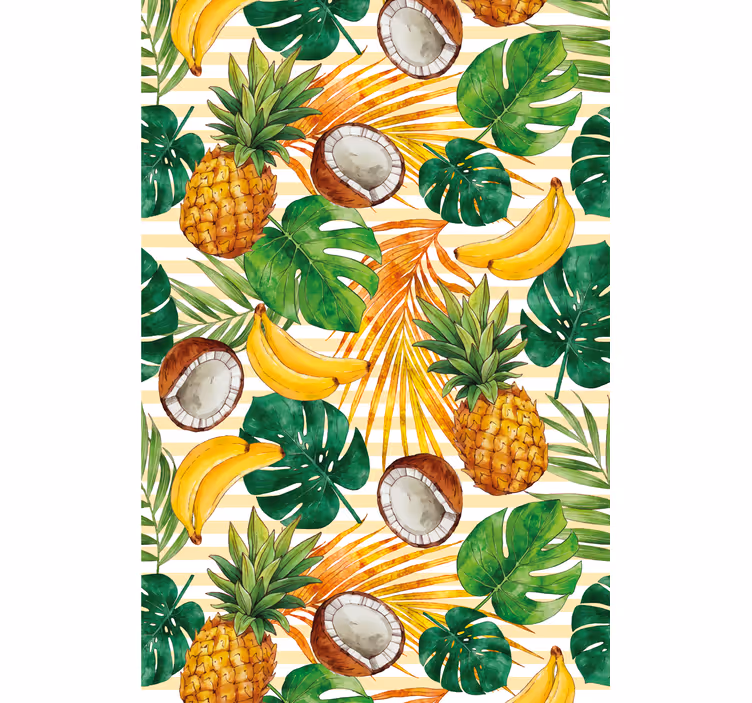 Tropical fruits design kitchen roller blind - TenStickers