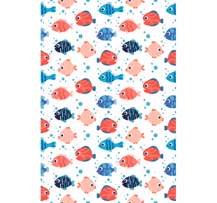 Colorful Fish Pattern animal roller blind - TenStickers