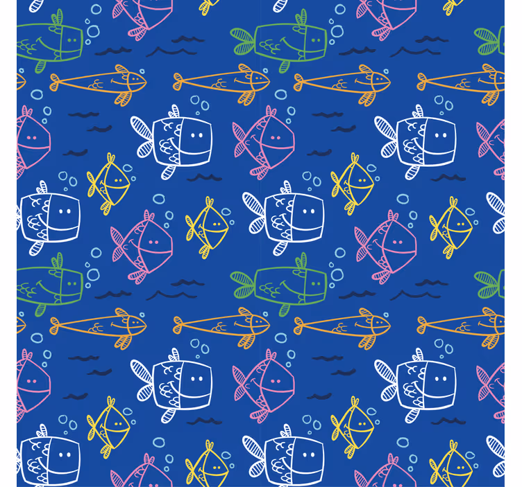 FUNNY FISH PATTERN animal roller blind - TenStickers